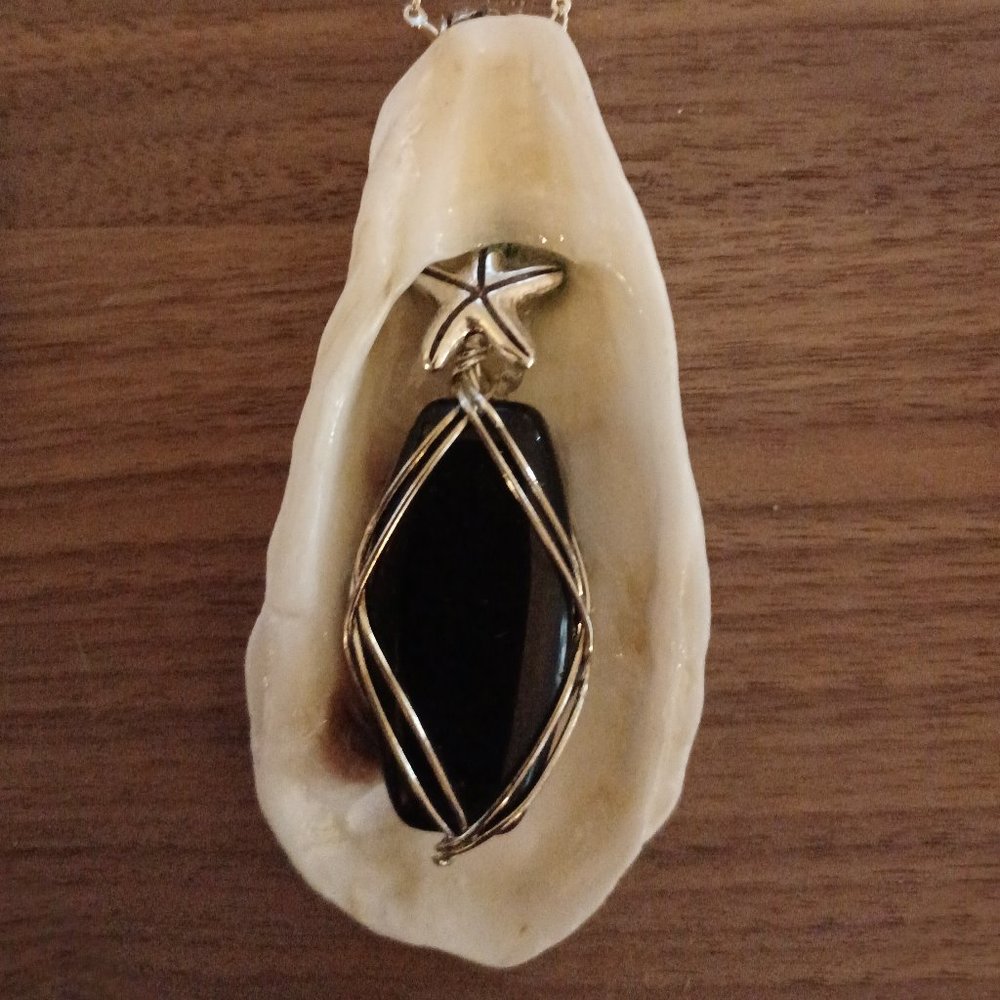 Handcrafted Oyster Shell Necklace Starfish